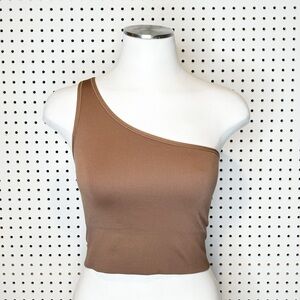 Athleta‎ | Aurora Seamless One Shoulder Tank in Tan Sz. S